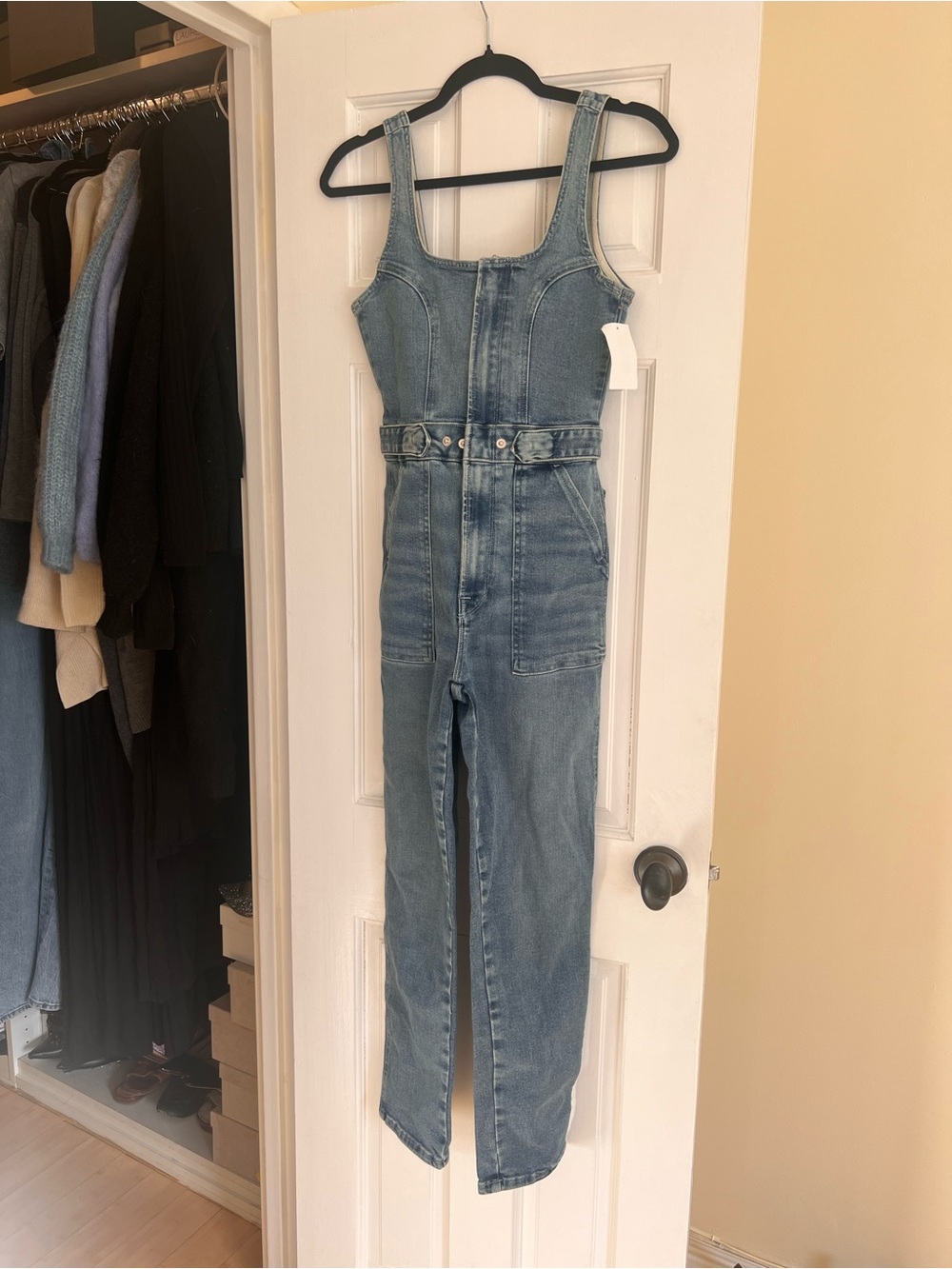 Good American Denim Jumpsuit Jeans - Light Blue Women’s Overalls